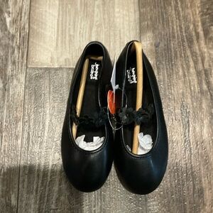 Jumping Beans Black Dress Shoes with Floral Accent Size 10